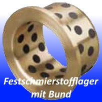 Festschmierstofflager mit Bund